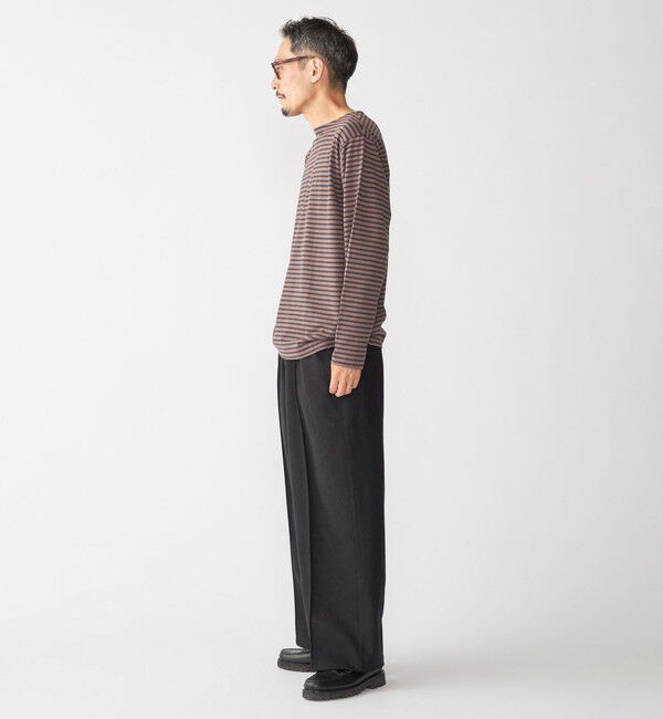 SHIPS「【WEB限定】SHIPS: バスク ボーダー ボートネック ワンポイントワッペン ロングスリーブ Tシャツ」|Tシャツ・カットソー|