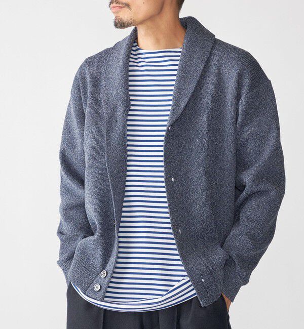 SHIPS「【WEB限定】SHIPS: バスク ボーダー ボートネック ワンポイントワッペン ロングスリーブ Tシャツ」|Tシャツ・カットソー|