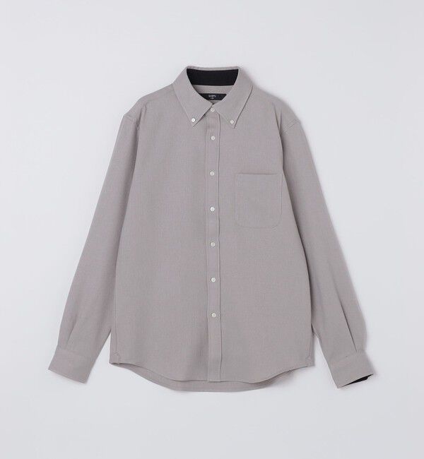 SHIPS Colors 「SHIPS Colors:ストレッチ ウールライク シャツ」|シャツ・ブラウス|グレー