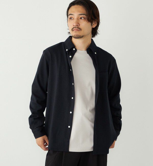 SHIPS Colors 「SHIPS Colors:ストレッチ ウールライク シャツ」|シャツ・ブラウス|