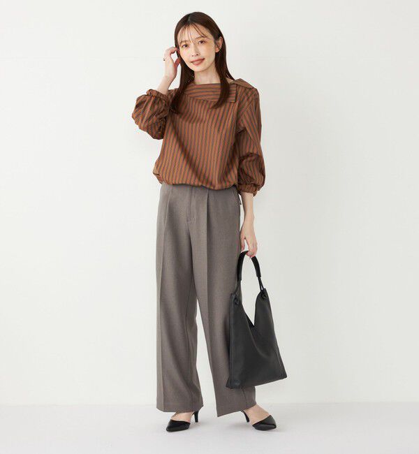 SHIPS Colors 「SHIPS Colors:〈洗濯機可能〉ロール カラー ストライプ ブラウス」|シャツ・ブラウス|