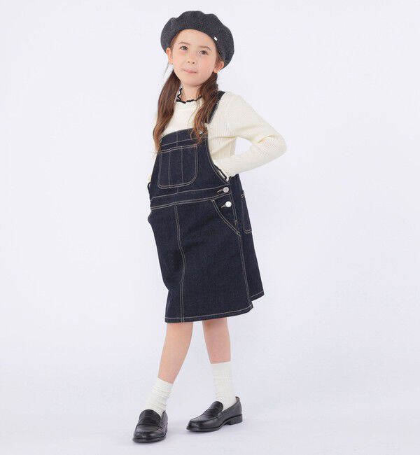 SHIPS KIDS「SHIPS KIDS:100～120cm /〈手洗い可能〉フリル リブ ニット」|Tシャツ・カットソー|