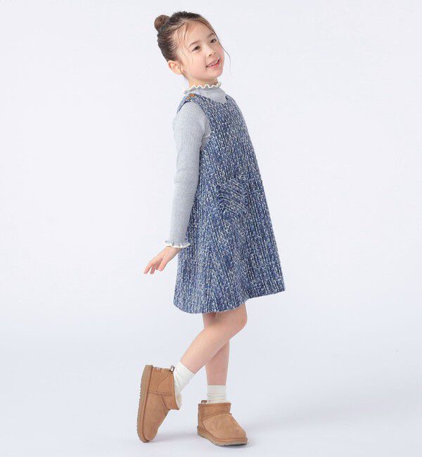 SHIPS KIDS「SHIPS KIDS:100～120cm /〈手洗い可能〉フリル リブ ニット」|Tシャツ・カットソー|