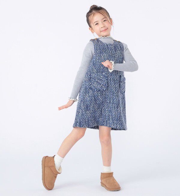 SHIPS KIDS「SHIPS KIDS:100～130cm / ツイード ジャンパー ワンピース」|ワンピース|
