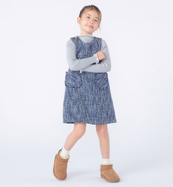 SHIPS KIDS「SHIPS KIDS:100～130cm / ツイード ジャンパー ワンピース」|ワンピース|