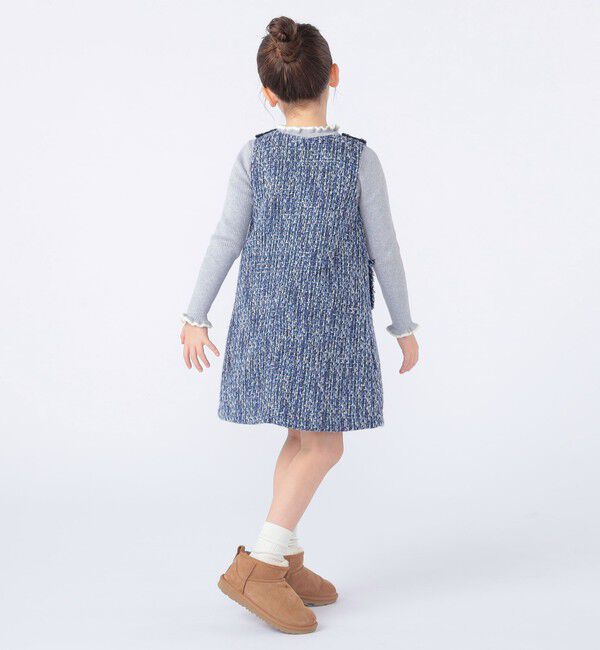 SHIPS KIDS「SHIPS KIDS:100～130cm / ツイード ジャンパー ワンピース」|ワンピース|