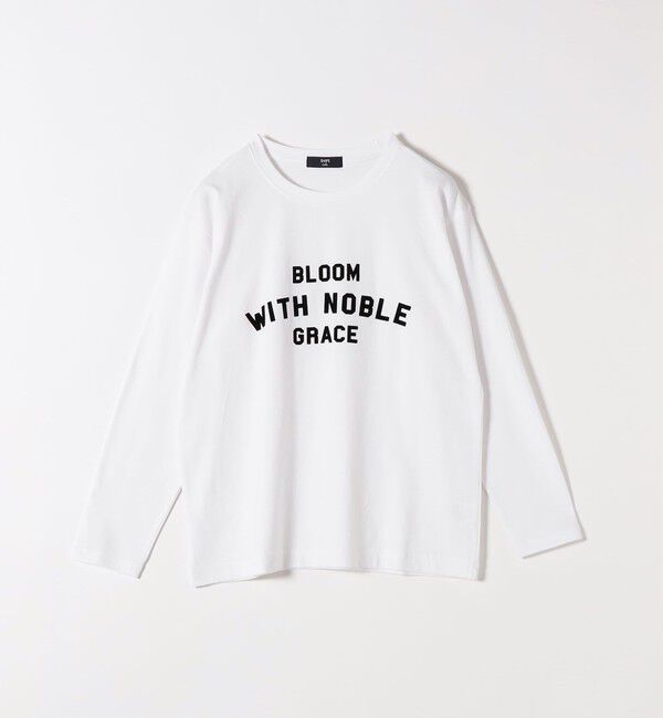 SHIPS Colors 「SHIPS Colors:〈洗濯機可能〉フロッキー プリント ロゴTシャツ（ロンT）◇」|Tシャツ・カットソー|