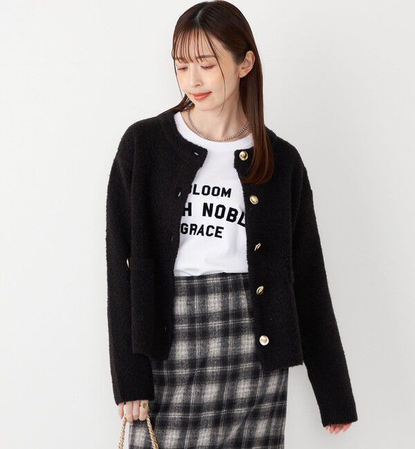 SHIPS Colors 「SHIPS Colors:〈洗濯機可能〉フロッキー プリント ロゴTシャツ（ロンT）◇」|Tシャツ・カットソー|