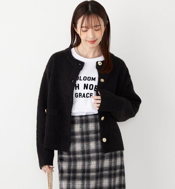 SHIPS Colors 「SHIPS Colors:〈洗濯機可能〉フロッキー プリント ロゴTシャツ（ロンT）◇」|Tシャツ・カットソー|