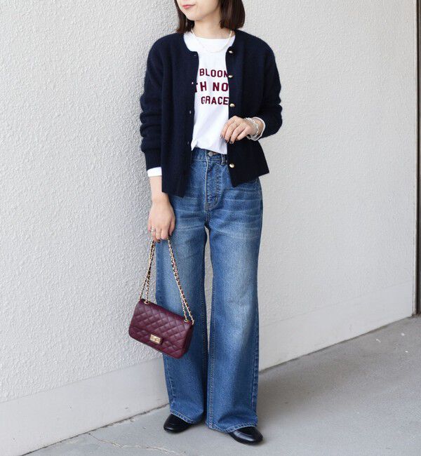 SHIPS Colors 「SHIPS Colors:〈洗濯機可能〉フロッキー プリント ロゴTシャツ（ロンT）◇」|Tシャツ・カットソー|