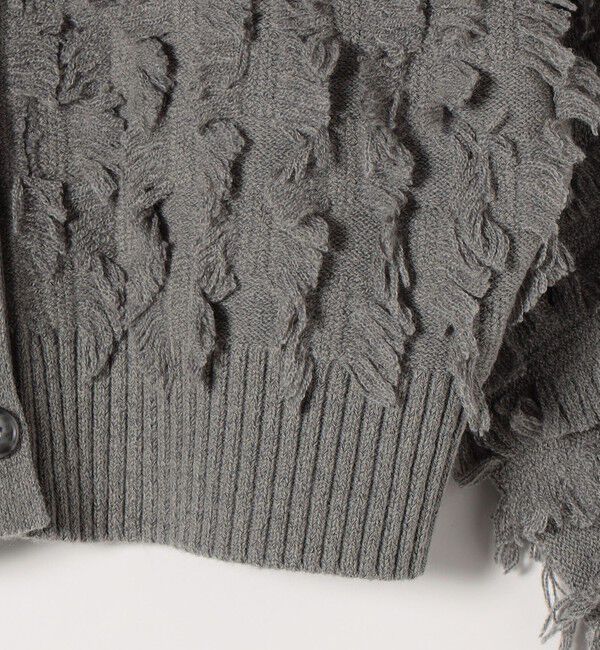 SHIPS any「SHIPS any:〈手洗い可能〉フリンジ デザイン ドルマン ニット カーディガン」|カーディガン|