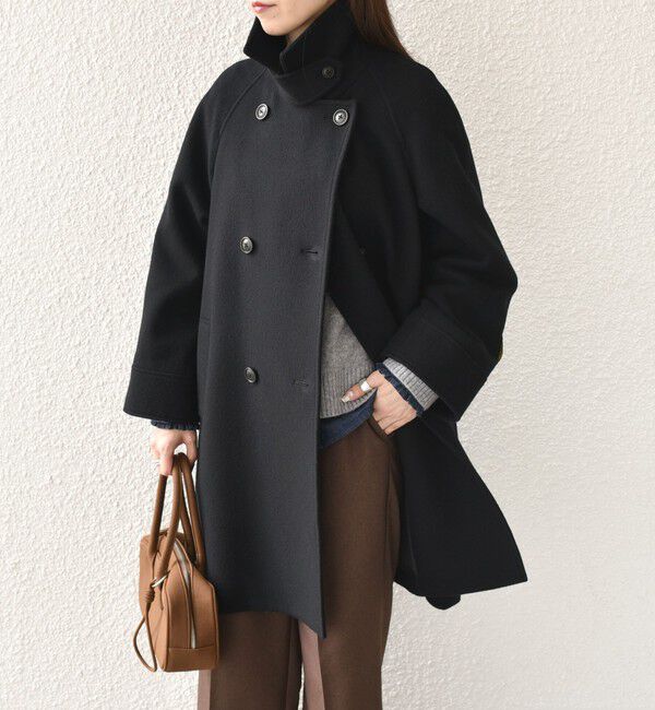 SHIPS Colors 「SHIPS Colors:SUPER100 ラグランスリーブ ダブルボタン コート◇」|ステンカラーコート|