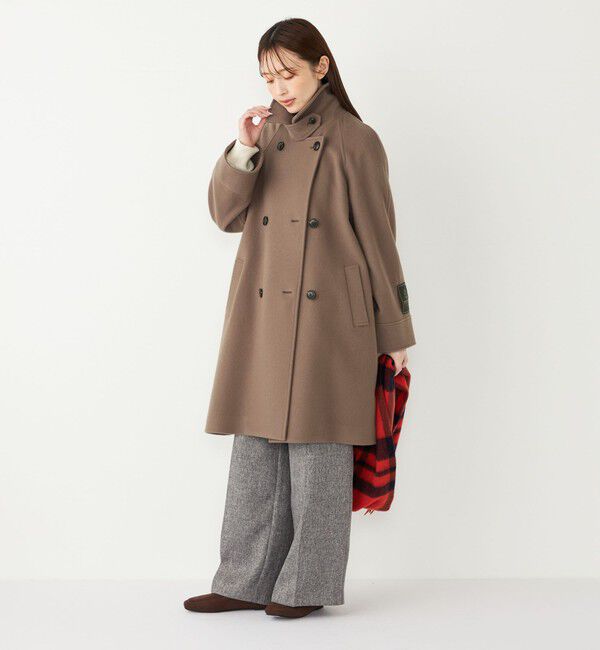 SHIPS Colors 「SHIPS Colors:SUPER100 ラグランスリーブ ダブルボタン コート◇」|ステンカラーコート|