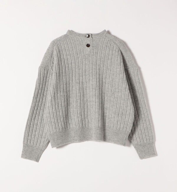 SHIPS any「《追加予約》SHIPS any: リブ タック編み クルーネック ボタン ニット プルオーバー」|ニット・セーター|