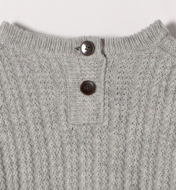 SHIPS any「《追加予約》SHIPS any: リブ タック編み クルーネック ボタン ニット プルオーバー」|ニット・セーター|