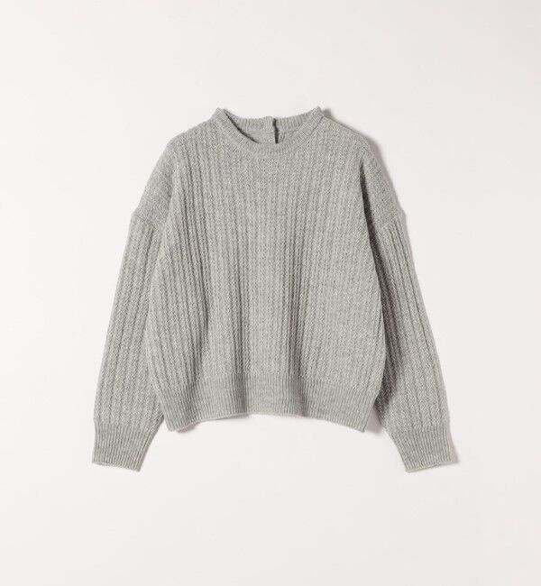 SHIPS any「《追加予約》SHIPS any: リブ タック編み クルーネック ボタン ニット プルオーバー」|ニット・セーター|