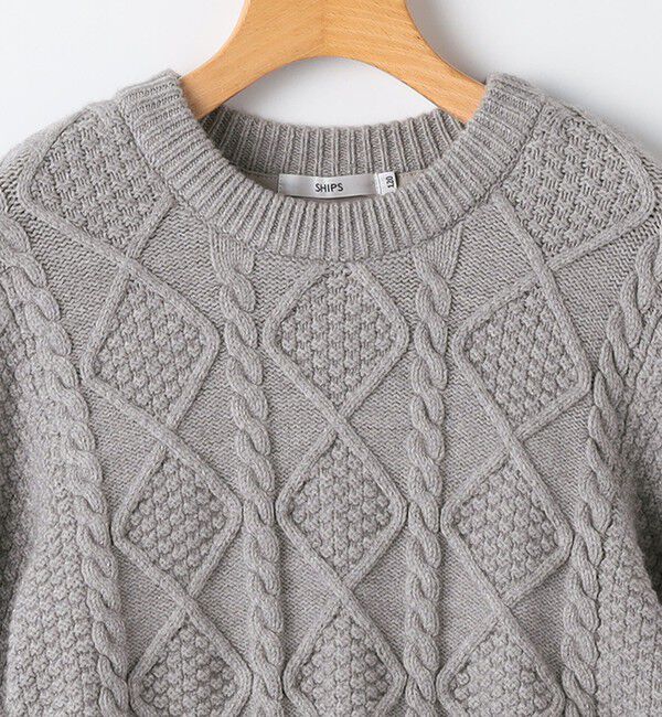 SHIPS KIDS「SHIPS KIDS:100～130cm /〈洗濯機可能〉ケーブルニット ドッキング ワンピース」|ワンピース|