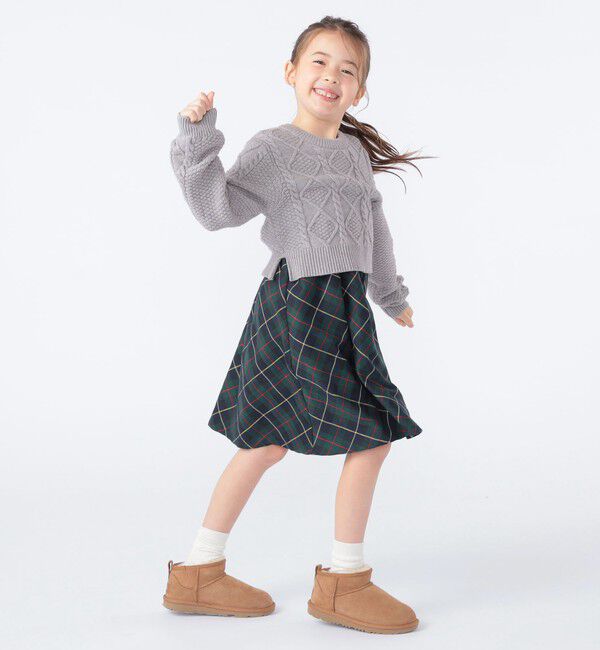 SHIPS KIDS「SHIPS KIDS:100～130cm /〈洗濯機可能〉ケーブルニット ドッキング ワンピース」|ワンピース|