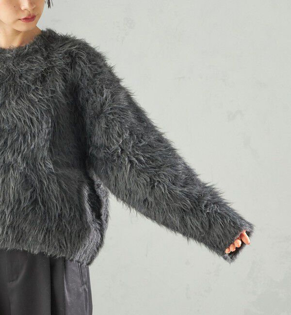 SHIPS for women「〈手洗い可能〉シャギー ファー クルーネック プルオーバー」|ニット・セーター|