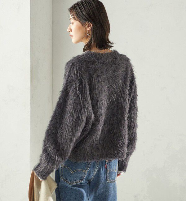 SHIPS for women「〈手洗い可能〉シャギー ファー クルーネック プルオーバー」|ニット・セーター|