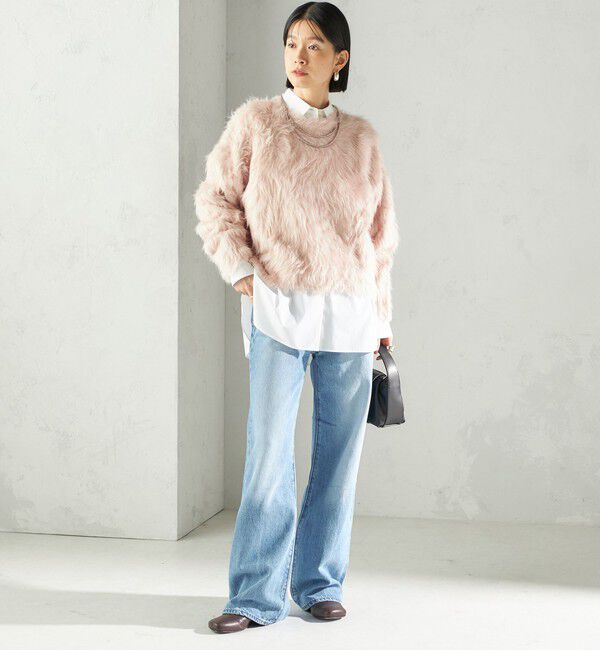 SHIPS for women「〈手洗い可能〉シャギー ファー クルーネック プルオーバー」|ニット・セーター|