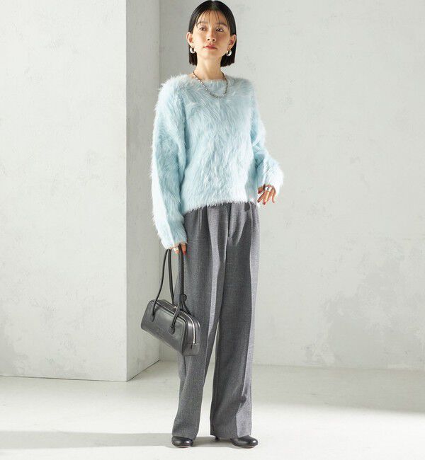 SHIPS for women「〈手洗い可能〉シャギー ファー クルーネック プルオーバー」|ニット・セーター|