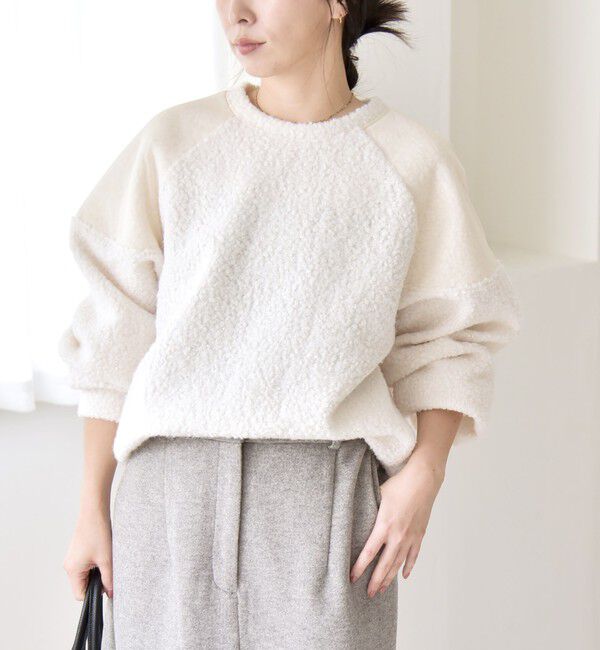 quaranciel「quaranciel:〈洗濯機可能〉ボア &times; チュール コンビ ヨーク プルオーバー」|その他|