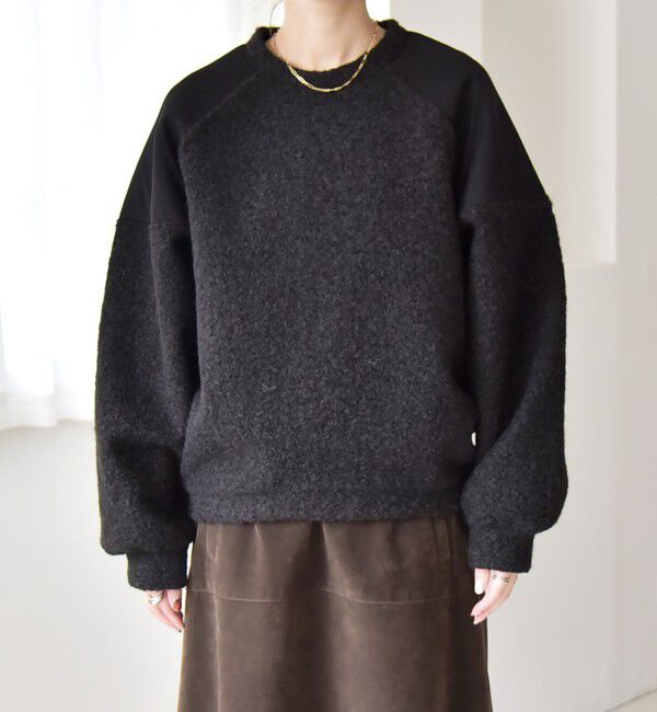 quaranciel「quaranciel:〈洗濯機可能〉ボア &times; チュール コンビ ヨーク プルオーバー」|その他|