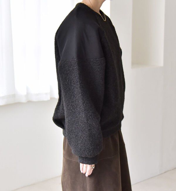 quaranciel「quaranciel:〈洗濯機可能〉ボア &times; チュール コンビ ヨーク プルオーバー」|その他|