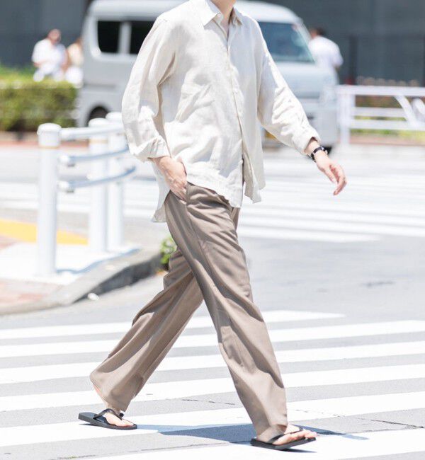 SHIPS「City Ambient Products: ツイル 2タック ワイド スラックス」|チノ|