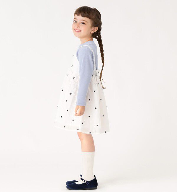 SHIPS Colors 「SHIPS Colors:100～140cm /〈洗濯機可能〉ハート エンブロイダリー ワンピース」|ワンピース|