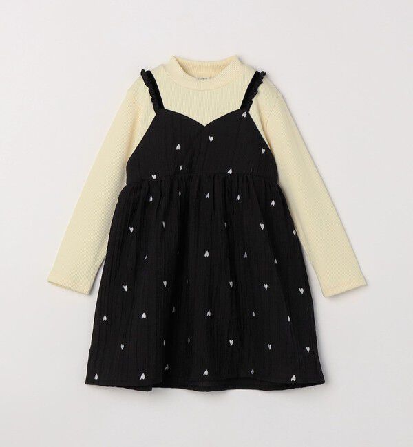 SHIPS Colors 「SHIPS Colors:100～140cm /〈洗濯機可能〉ハート エンブロイダリー ワンピース」|ワンピース|