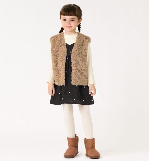 SHIPS Colors 「SHIPS Colors:100～140cm /〈洗濯機可能〉ハート エンブロイダリー ワンピース」|ワンピース|