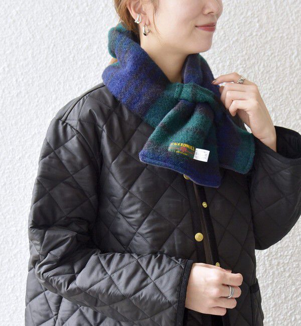 SHIPS any「TWEED MILL: チェック フリース ループ マフラー」|マフラー|