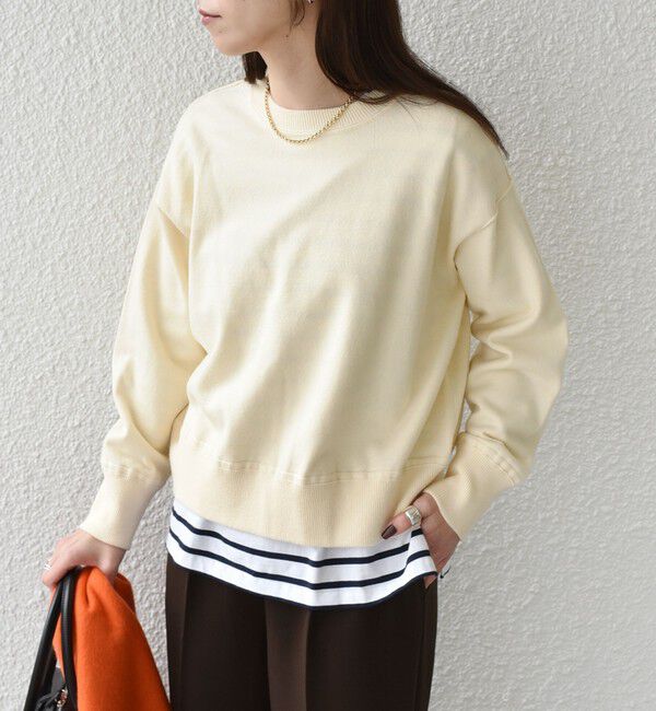 SHIPS Colors 「《一部追加予約》SHIPS Colors:〈手洗い可能〉スウェットライク バックジップ ニット◆」|ニット・セーター|オフホワイト