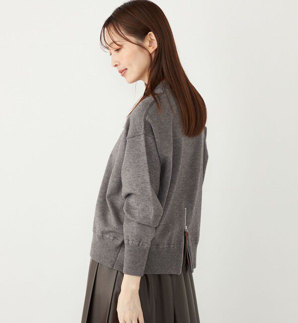 SHIPS Colors 「《一部追加予約》SHIPS Colors:〈手洗い可能〉スウェットライク バックジップ ニット◆」|ニット・セーター|