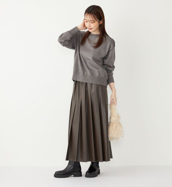 SHIPS Colors 「《一部追加予約》SHIPS Colors:〈手洗い可能〉スウェットライク バックジップ ニット◆」|ニット・セーター|