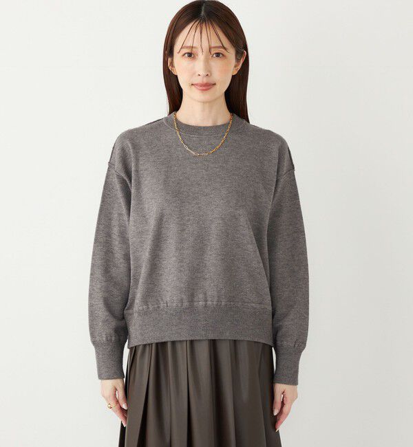 SHIPS Colors 「《一部追加予約》SHIPS Colors:〈手洗い可能〉スウェットライク バックジップ ニット◆」|ニット・セーター|