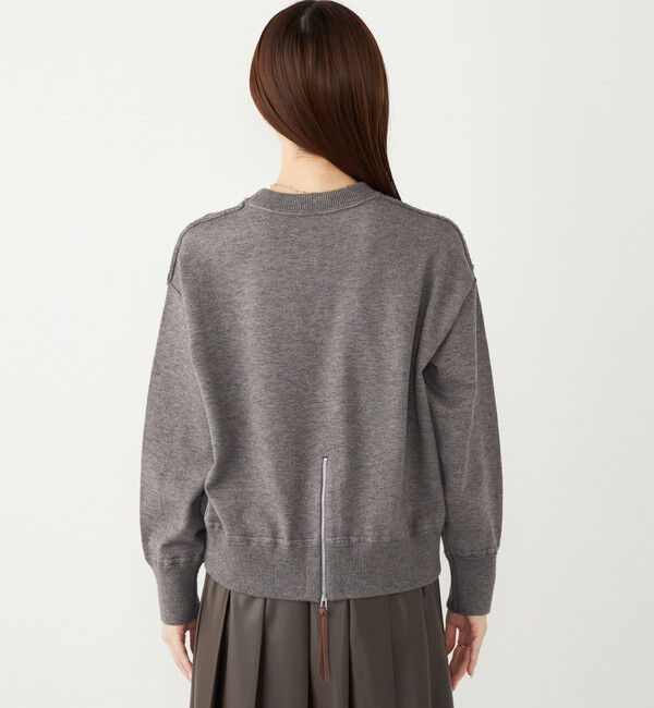 SHIPS Colors 「《一部追加予約》SHIPS Colors:〈手洗い可能〉スウェットライク バックジップ ニット◆」|ニット・セーター|