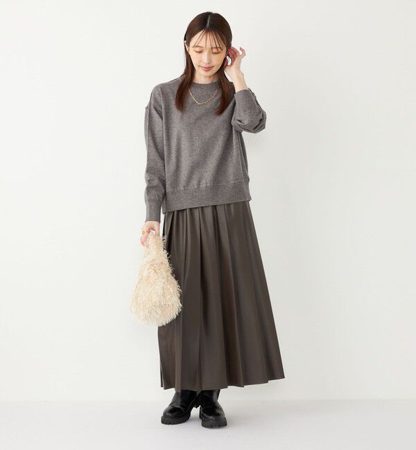 SHIPS Colors 「《一部追加予約》SHIPS Colors:〈手洗い可能〉スウェットライク バックジップ ニット◆」|ニット・セーター|