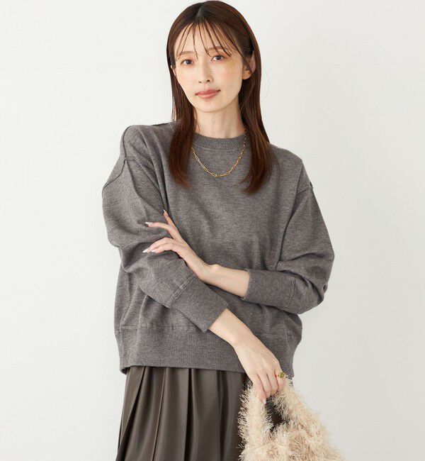 SHIPS Colors 「《一部追加予約》SHIPS Colors:〈手洗い可能〉スウェットライク バックジップ ニット◆」|ニット・セーター|