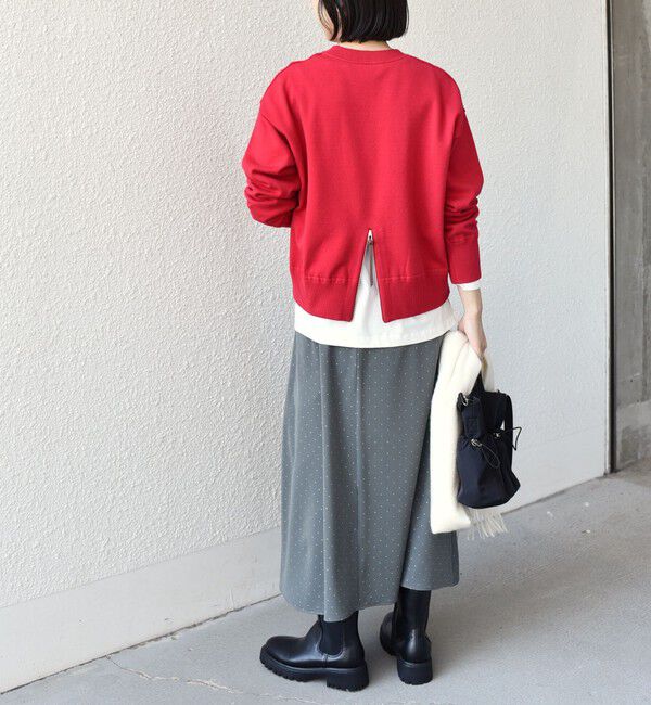 SHIPS Colors 「《一部追加予約》SHIPS Colors:〈手洗い可能〉スウェットライク バックジップ ニット◆」|ニット・セーター|