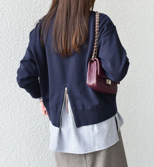 SHIPS Colors 「《一部追加予約》SHIPS Colors:〈手洗い可能〉スウェットライク バックジップ ニット◆」|ニット・セーター|