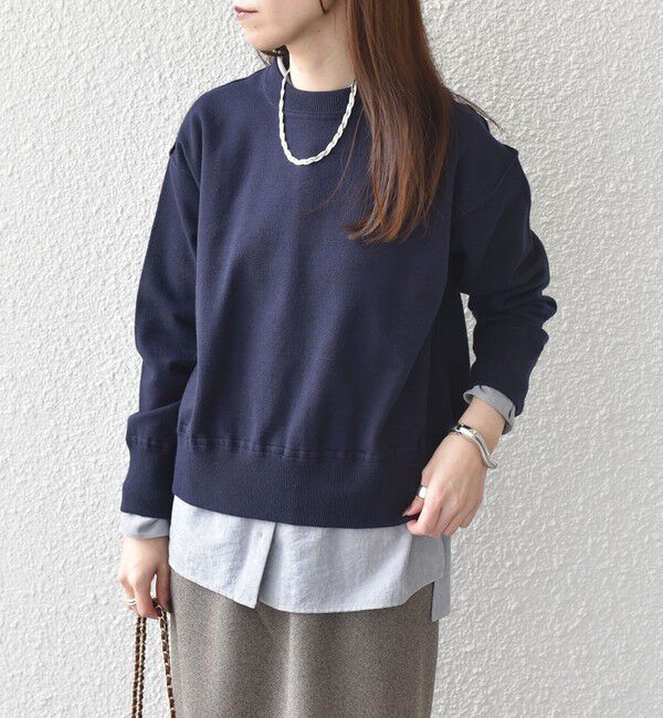 SHIPS Colors 「《一部追加予約》SHIPS Colors:〈手洗い可能〉スウェットライク バックジップ ニット◆」|ニット・セーター|