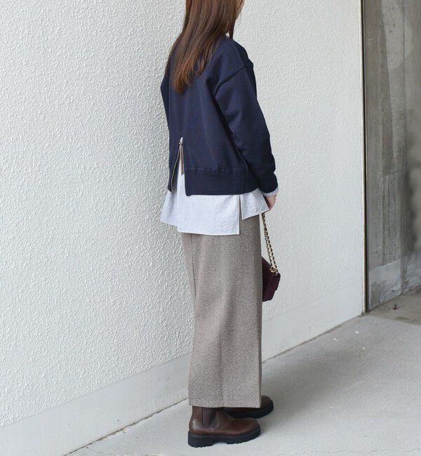 SHIPS Colors 「《一部追加予約》SHIPS Colors:〈手洗い可能〉スウェットライク バックジップ ニット◆」|ニット・セーター|