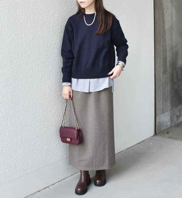 SHIPS Colors 「《一部追加予約》SHIPS Colors:〈手洗い可能〉スウェットライク バックジップ ニット◆」|ニット・セーター|