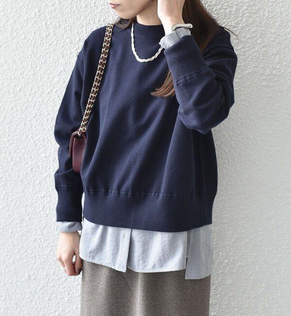 SHIPS Colors 「《一部追加予約》SHIPS Colors:〈手洗い可能〉スウェットライク バックジップ ニット◆」|ニット・セーター|