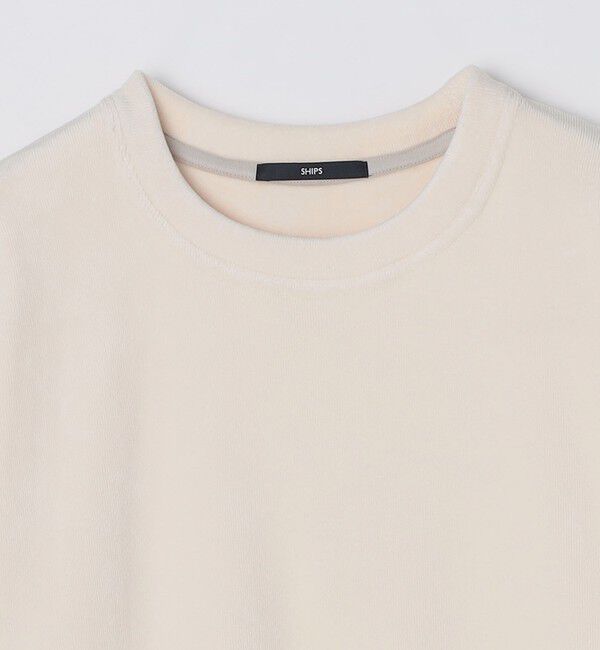 SHIPS「SHIPS: 〈手洗い可能〉ライト トリコット コーデュロイ クルーネック」|Tシャツ・カットソー|
