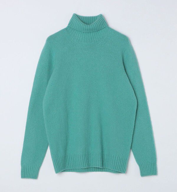 SHIPS「Drumohr: ウール シャギードッグ タートルネック ニット」|ニット・セーター|ライトグリーン