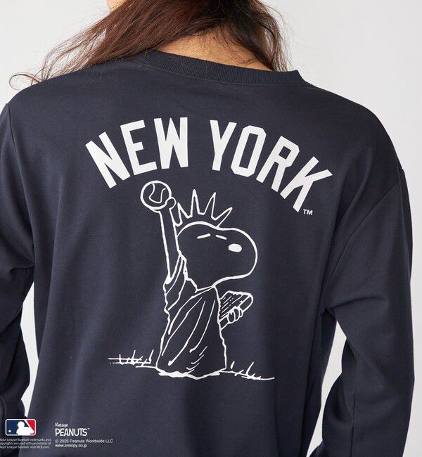 SHIPS「【WEB限定】SHIPS: VINTAGE PEANUTS&times;MLB プリント クルーネック スウェット」|スウェット・ジャージ|
